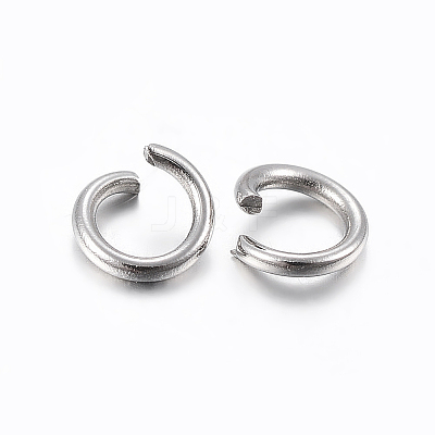 Non-Tarnish 304 Stainless Steel Open Jump Rings X-STAS-H437-4x0.8mm-1