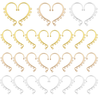 36Pcs 3 Colors Alloy Ear Cuff Findings FIND-PH0004-42-1