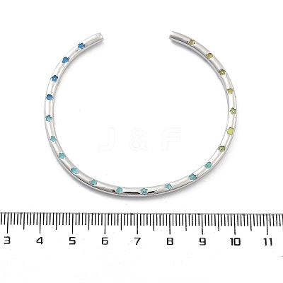 Brass Open Cuff Bangles for Women BJEW-G736-12P-01-1