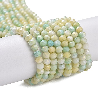 Ombre Effect Dyed Glass Beads Strands GLAA-C023-02-C14-1