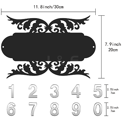 DIY House Number Kits AJEW-CN0001-40-1