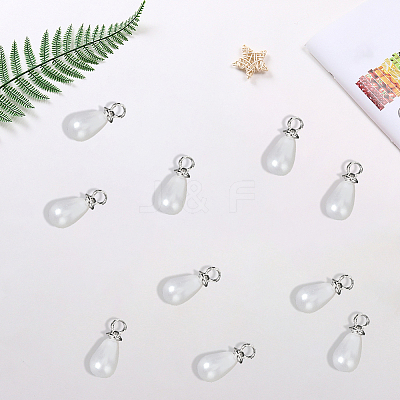 96Pcs ABS Plastic Imitation Pearl Pendants KY-SC0002-32P-1