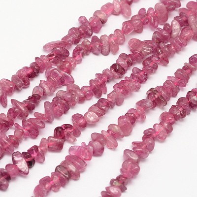 Chips Natural Red Tourmaline Beads Strands X-G-N0164-29-1
