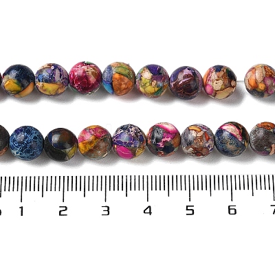 Natural Imperial Jasper Beads Strands G-I122-8mm-28-1