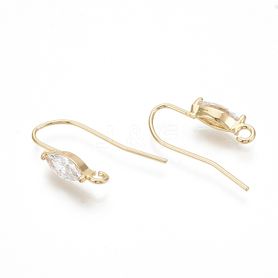 Brass Earring Hook ZIRC-Q019-006G-1