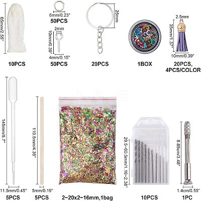 DIY Keychain Silicone Molds Making Kits DIY-OC0002-99-1