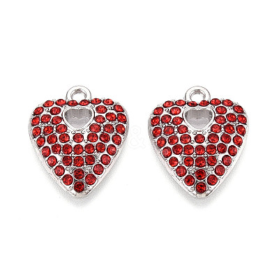 Alloy Rhinestone Pendants FIND-N008-12P-02-1