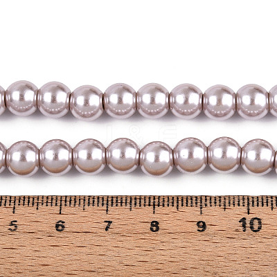 Baking Paint Pearlized Glass Pearl Round Bead Strands HY-Q330-8mm-81-1