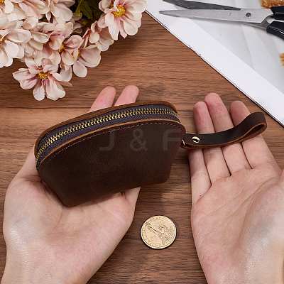 Leather Credit Card Wallets for Women Men AJEW-WH20007-10A-1