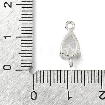 Brass Pave Cubic Zirconia Connector Charms KK-Z120-31P-03-1