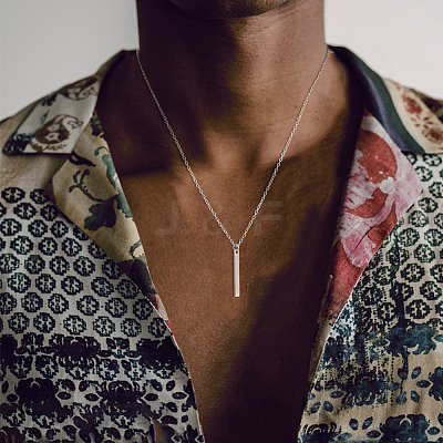 304 Stainless Steel Pendant Necklaces NJEW-FH0001-14A-1