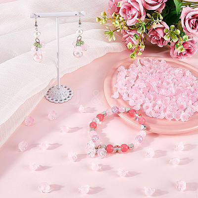 200Pcs Glass Bead Caps for Wind Chimes Making GLAA-SP0001-03C-1
