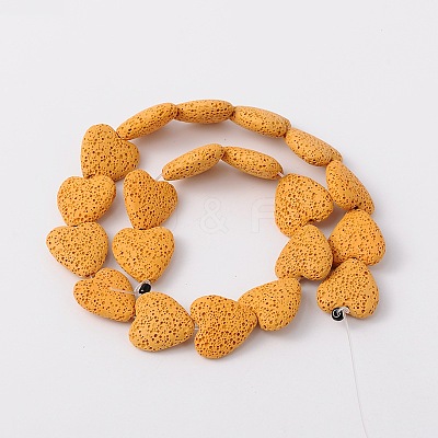 Dyed Natural Lava Rock Bead Strands G917-6-1
