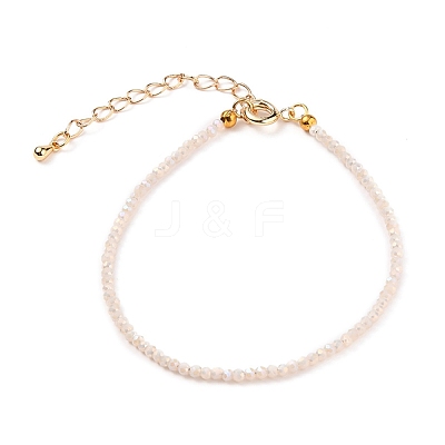 Faceted Electroplate Glass Beaded Bracelets BJEW-JB05693-04-1