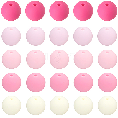 Rubberized Style Imitated Silicone Acrylic Beads MACR-PA0001-06A-01-1