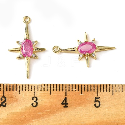 Brass Micro Pave Cubic Zirconia Pendants KK-M277-08G-07-1
