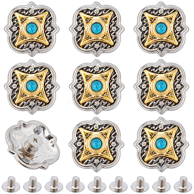 10Pcs Antique Silver Alloy Decorative Rivets BUTT-GF0004-22A-1