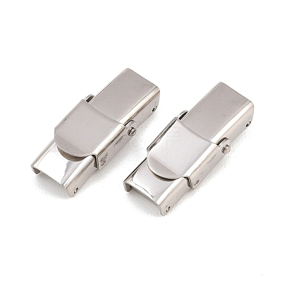 Tarnish Resistant 201 Stainless Steel Watch Band Clasps STAS-P221-22A-P-1
