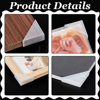 50Pcs Plastic Triangle Corner Protector FIND-NB0005-48D-1
