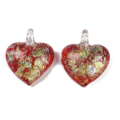 Lampwork Pendants FOIL-K003-02A-1