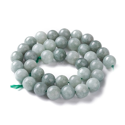 Natural White Jade Imitation Burmese Jade Beads Strands G-I299-F09-10mm-1