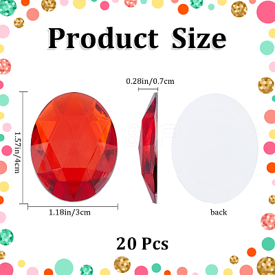 Acrylic Rhinestone Flat Back Cabochons DIY-GF0009-17A-1