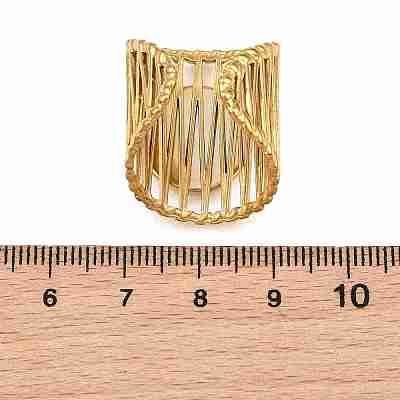304 Stainless Steel Cuff Rings Ring Components SA-CBA098D-01G-D-1