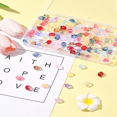120Pcs 11 Colors Transparent Spray Paint Glass Beads GLAA-FS0002-12A-1