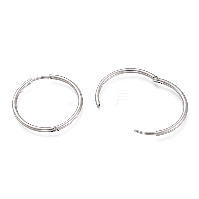 Non-Tarnish 304 Stainless Steel Huggie Hoop Earrings EJEW-L256-02F-P-1
