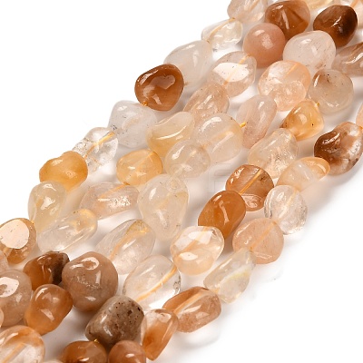 Natural Yellow Hematoid Quartz Beads Strands G-P568-C05-01-1