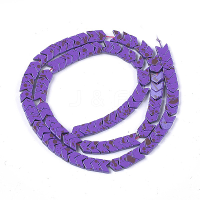 Spray Painted Non-magnetic Synthetic Hematite Beads Strands G-T124-03C-1