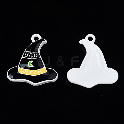 Spray Painted Alloy Enamel Pendants PALLOY-N164-004-1