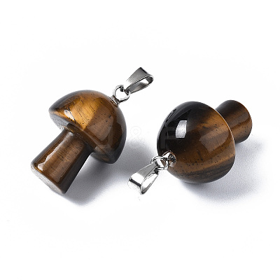 Natural Tiger Eye Pendants X-G-N0325-10A-1