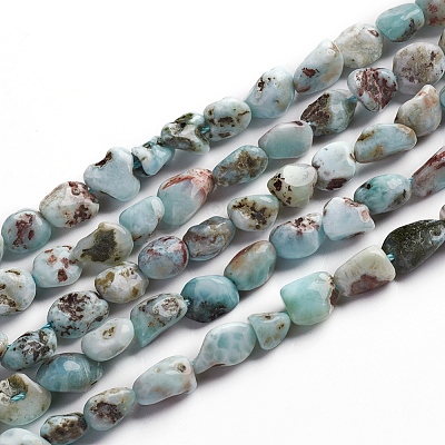 Natural Larimar Beads Strands X-G-D0002-B38-1