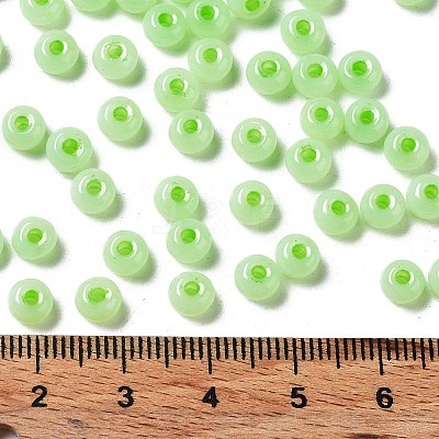Imitation Jade 3/0 Glass Seed Beads SEED-Z001-A-A14-1