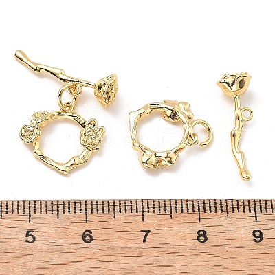 Brass Toggle Clasps KK-B129-20G-1