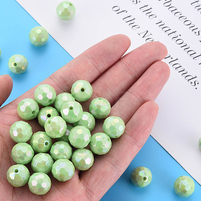 Opaque Acrylic Beads TACR-S154-10F-01-1