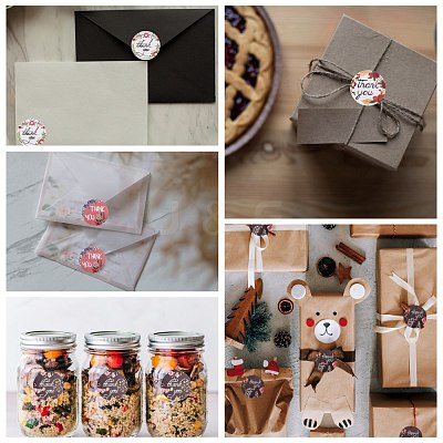 1 Inch Thank You Theme Self-Adhesive Paper Stickers DIY-K027-B04-1