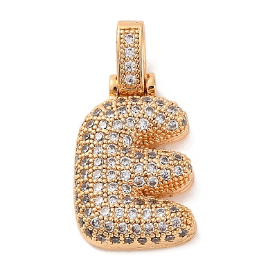 Brass Micro Pave Cubic Zirconia Pendants KK-C076-29E-G01-1