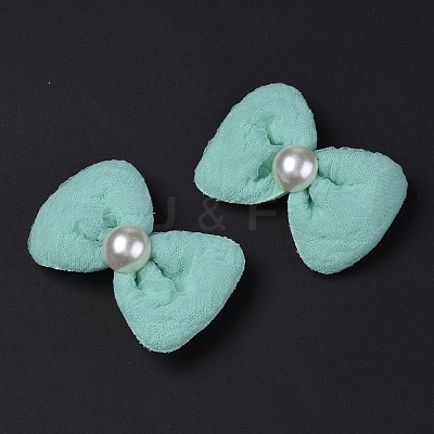 5 Pair 5 Style Bowknot & Flower Polyester Alligator Hair Clips PHAR-C012-01B-1