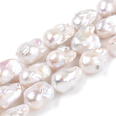 Natural Baroque Pearl Keshi Pearl Beads Strands PEAR-S019-05C-1