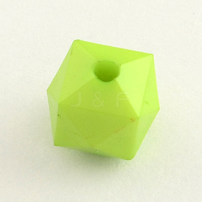Opaque Acrylic Beads X-SACR-Q099-84B-1