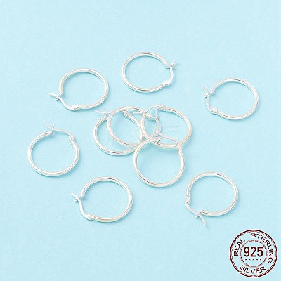 925 Sterling Silver Hoop Earrings STER-P047-13C-S-1