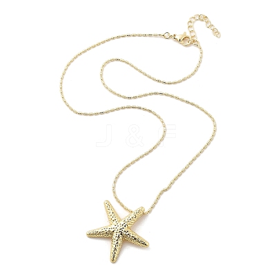 Brass Pendant Necklaces NJEW-S385-05B-G-1