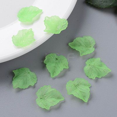 Autumn Theme Transparent Frosted Acrylic Pendants X-PAF002Y-28-1