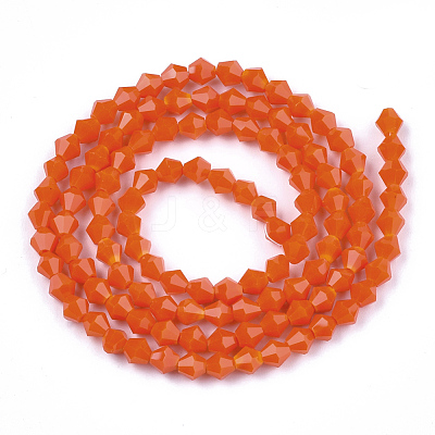 Opaque Solid Color Glass Beads Strands GLAA-Q080-4mm-B03-1