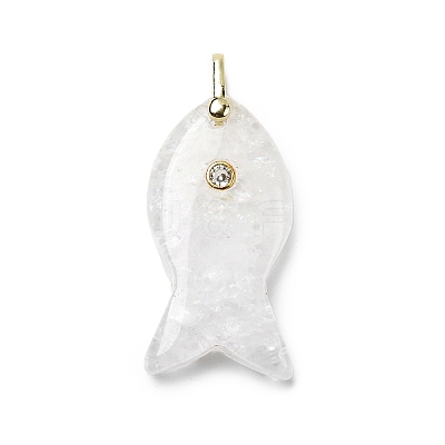 Natural Quartz Crystal Pendants KK-D021-05J-G-1