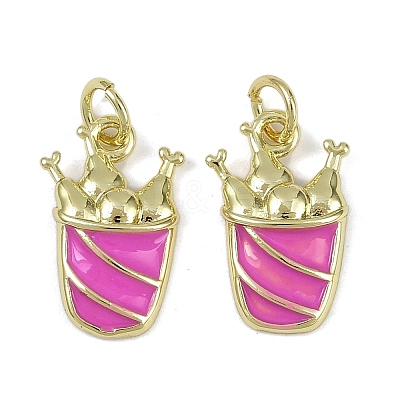 Brass Enamel Pendants KK-I358-072G-01-1