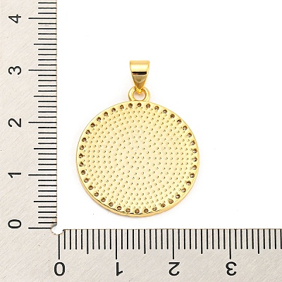 Brass with Cubic Zirconia Pendants KK-K332-16A-G-01-1