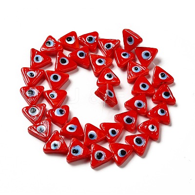 Evil Eye Handmade Lampwork Beads Strands LAMP-G154-05D-1